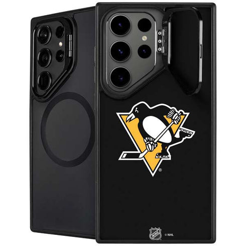 NHL Pittsburgh Penguins Solid Background Galaxy S25 Ultra Kickstand Case